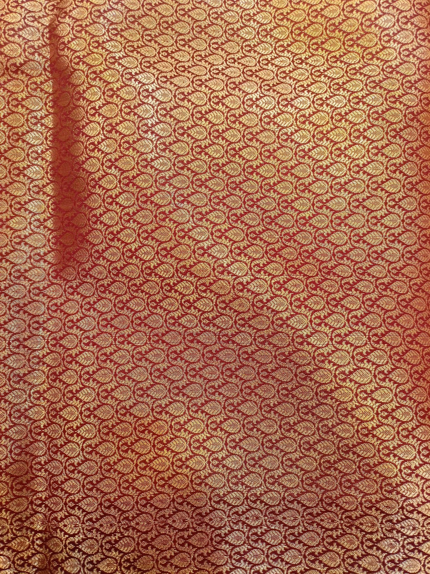 Maroon Tissue Boota Border Banarasi Saree