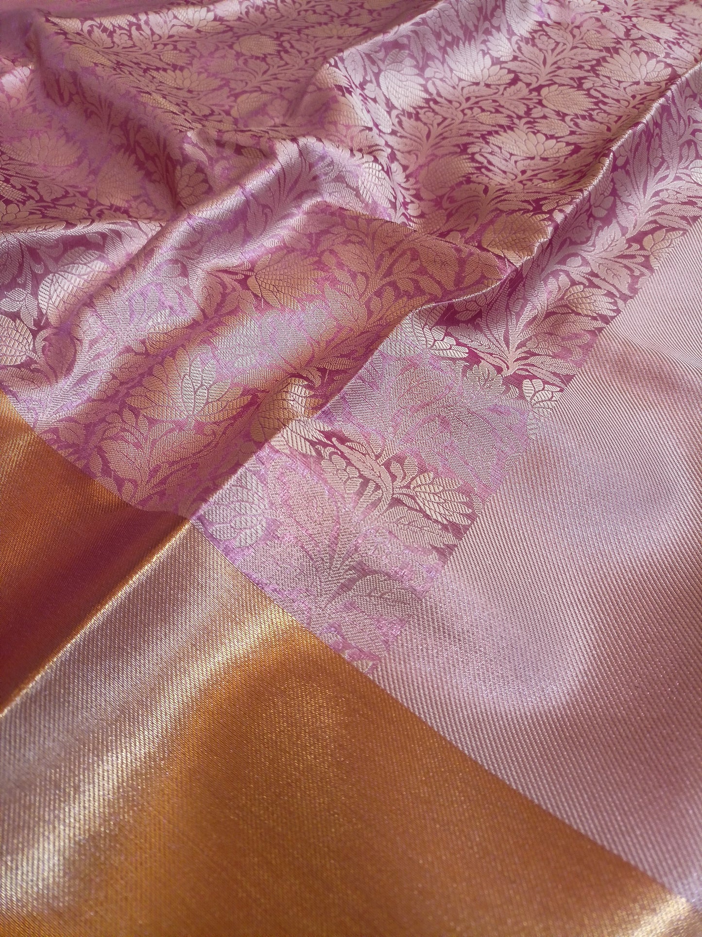 Nita Ambani Inspired Pink Tissue Silk Saree