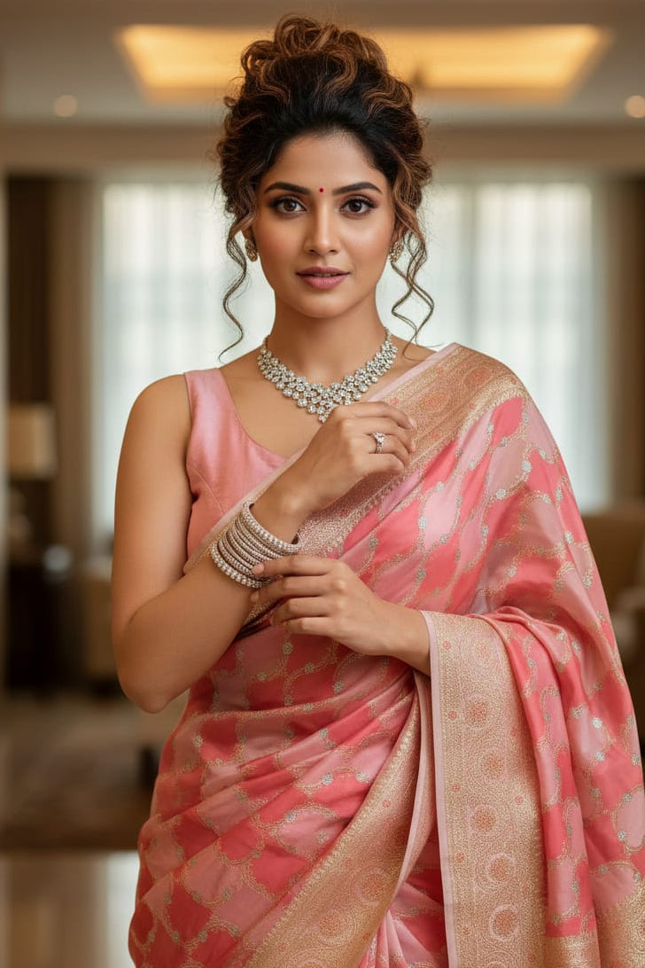 woman in a multicolored saree