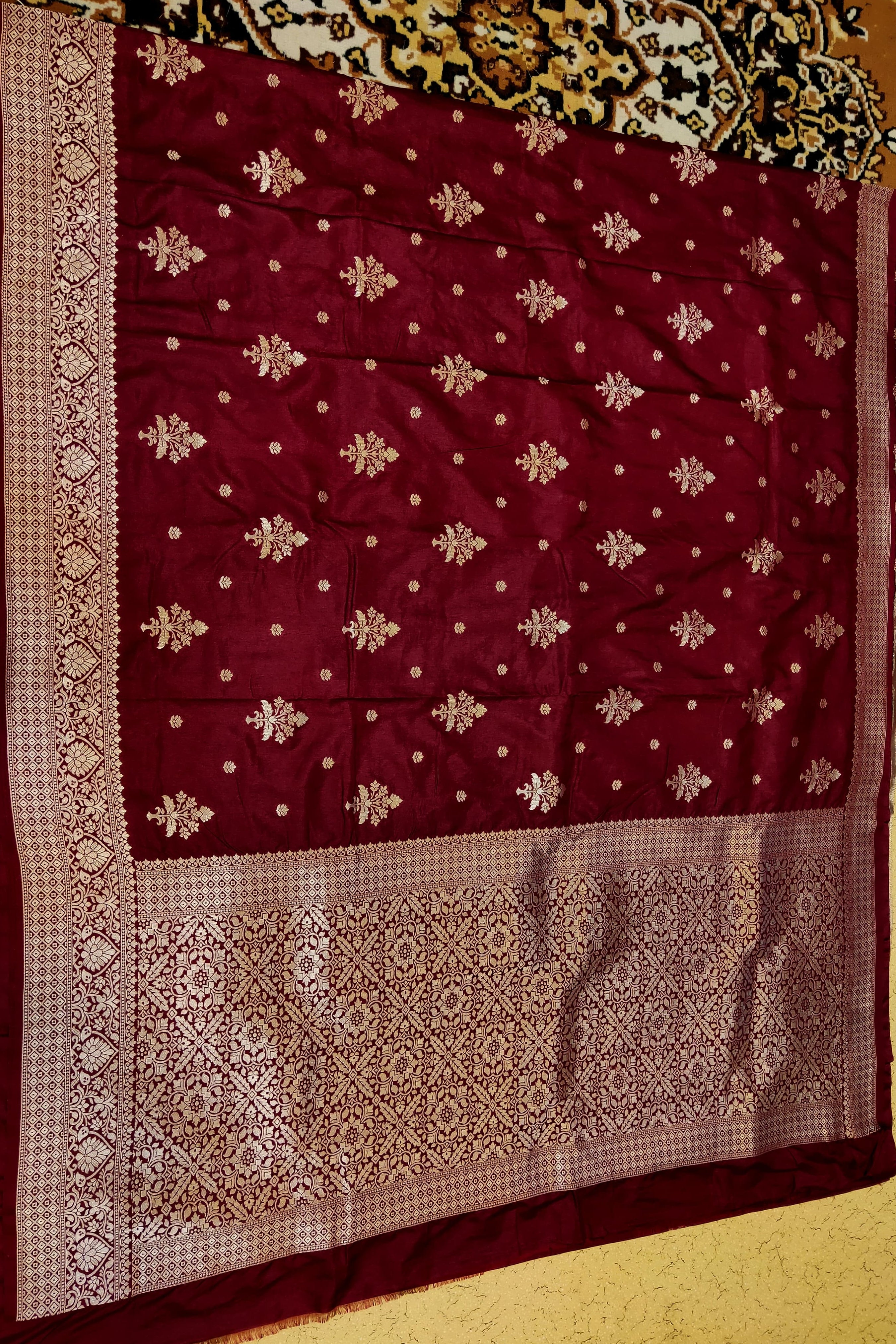 maroon dola flat open