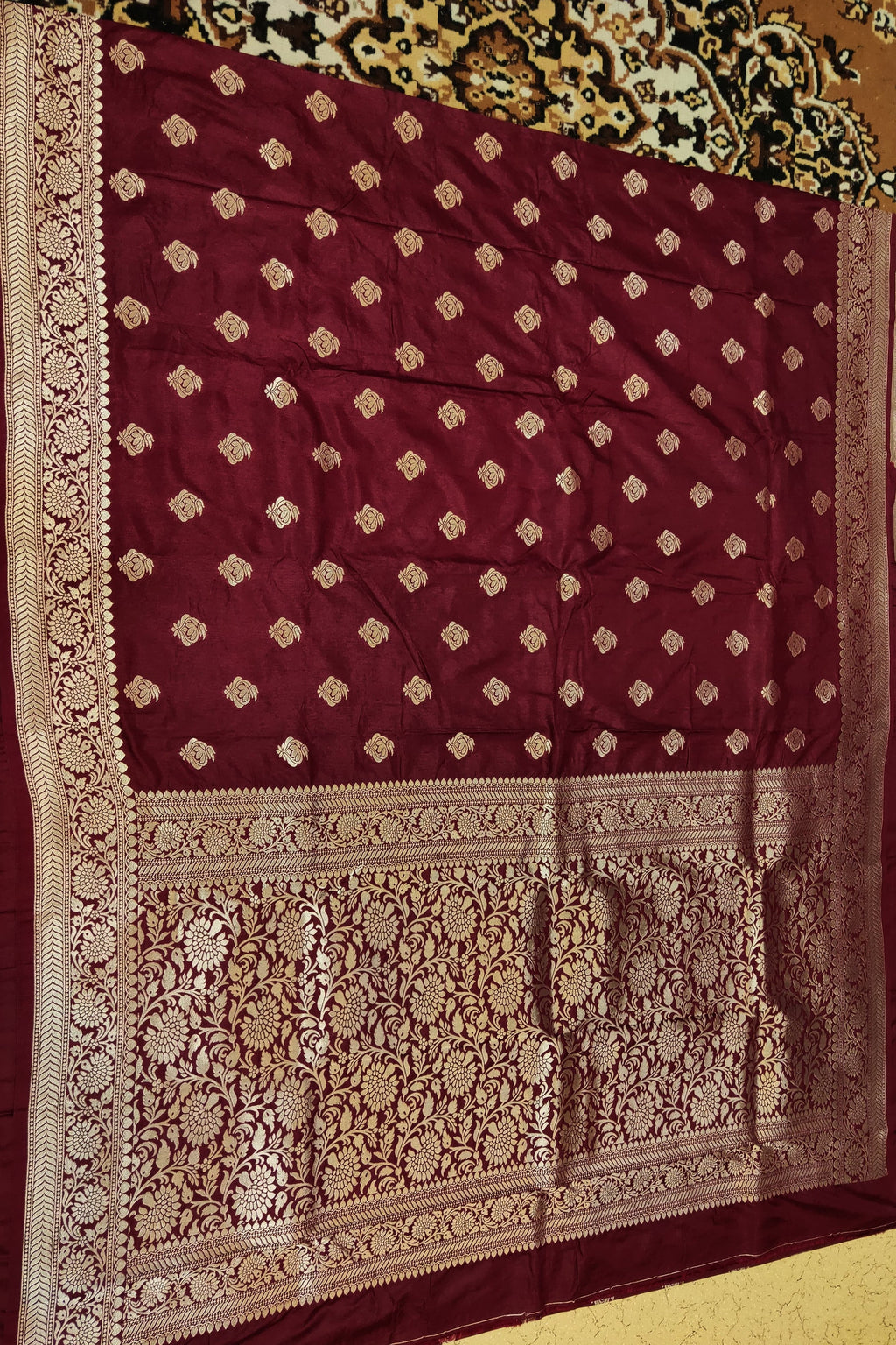 maroon dola flat open