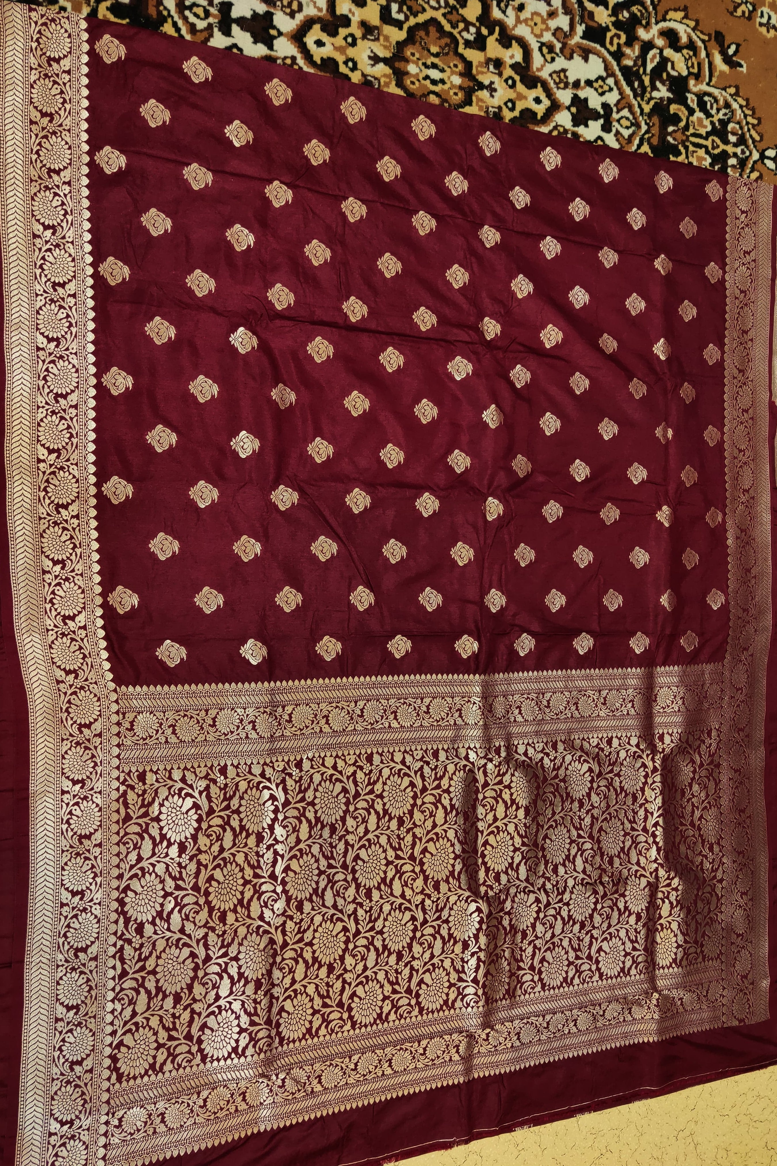 maroon dola flat open