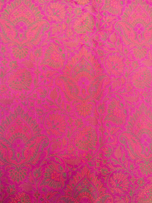 Pashmina Katan Silk Pink Banarasi Saree