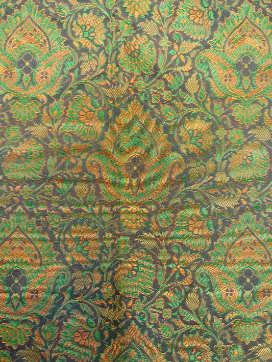 Pashmina Katan Silk Green Banarasi Saree