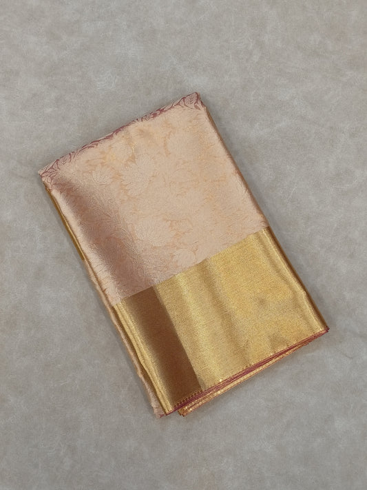 Nita Ambani Inspired Orange Tissue Silk Saree