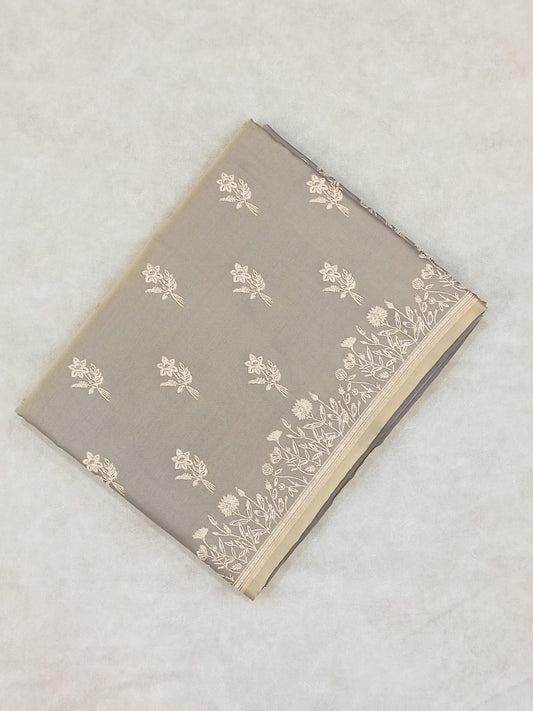 Grey Mashru Katan Silk