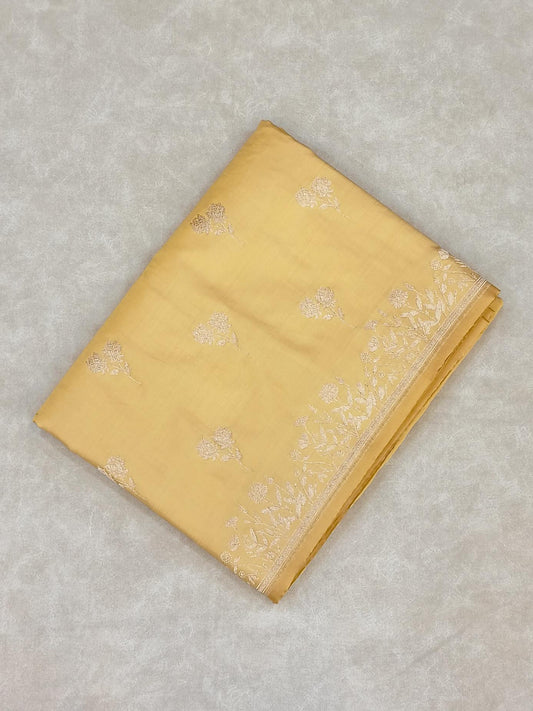 Yellow Mashru Katan Silk