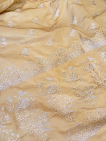 Yellow Mashru Katan Silk