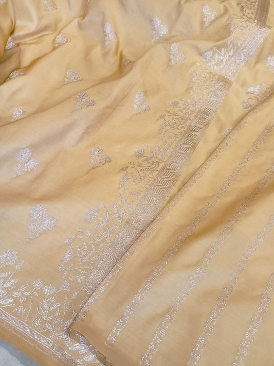 Yellow Mashru Katan Silk