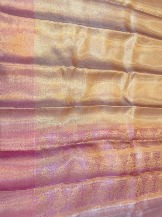 Jyotika Inspired Pink Tissue Silk Saree