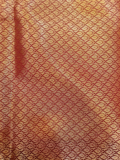 Maroon Tissue Boota Border Banarasi Saree