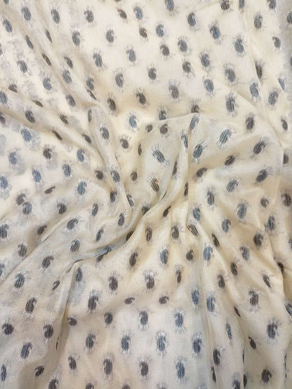 Cream Banarasi Crape Khaddi Booti