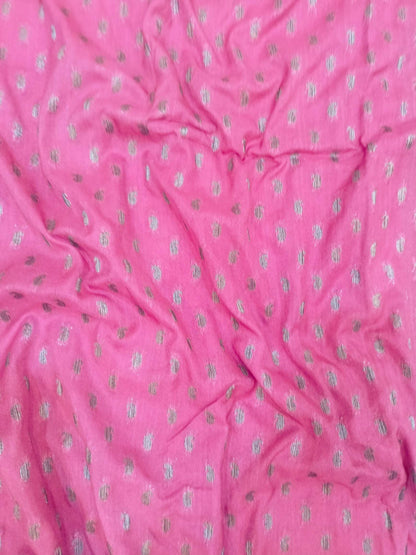Onion Pink Crape Khaddi Booti Banarasi Saree