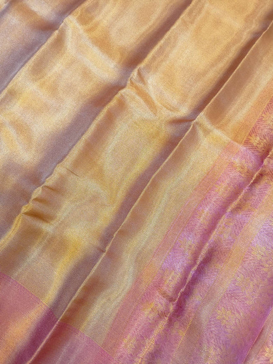 Jyotika Inspired Pink Tissue Silk Saree