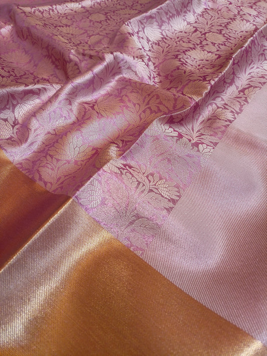 Nita Ambani Inspired Pink Tissue Silk Saree
